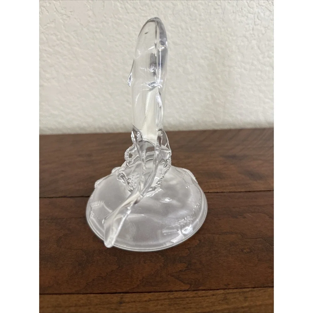 Cristal D'Arques-Durand Jumping Trout on Frosted Dome Base Figurine Fish